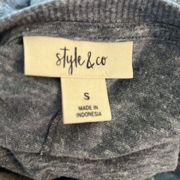 Style & CO COTTON BLEND BLUE TOP - Picture 6 of 8